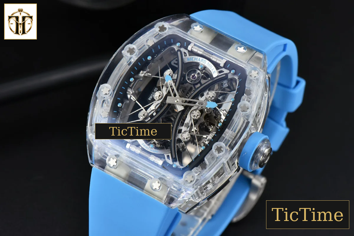 Transparent Case Tourbillon RM053-02 44.5mm JBF Ice Blue Rubber Strap — foto 4