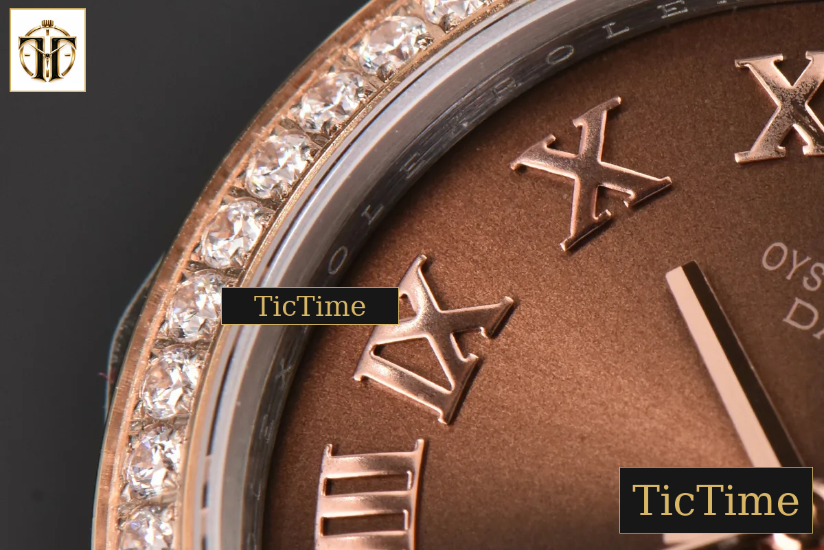 DateJust Ladies 904L 31mm WF RG/SS Diamond Brown Dial Diamond Roma Marker Jubilee Bracelet A2671 — foto 6