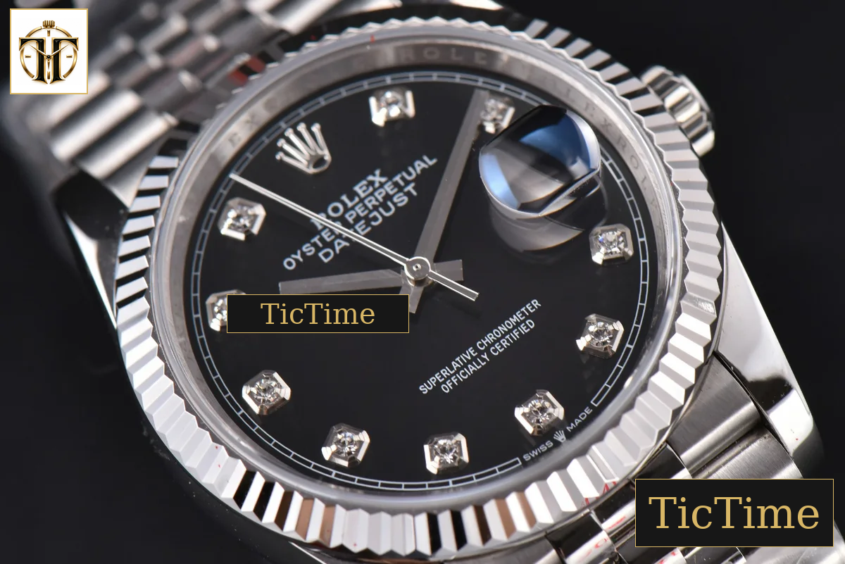 DateJust 36mm GMF SS Black Dial Diamond Marker Jubilee Bracelet VR3235 — foto 11