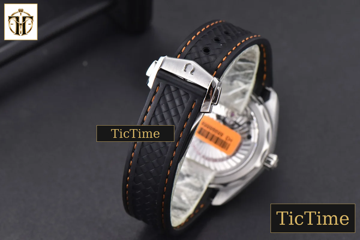 Aqua Terra 150M SeaMaster 41mm VSF White Dial Orange Hands Black Rubber Strap A8900 — foto 11