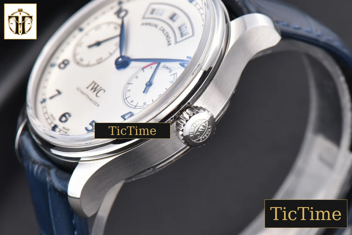 Portuguese PR Annual Calendar IW503502 44mm ZF White Dial Blue Leather Strap A5280 — foto 10