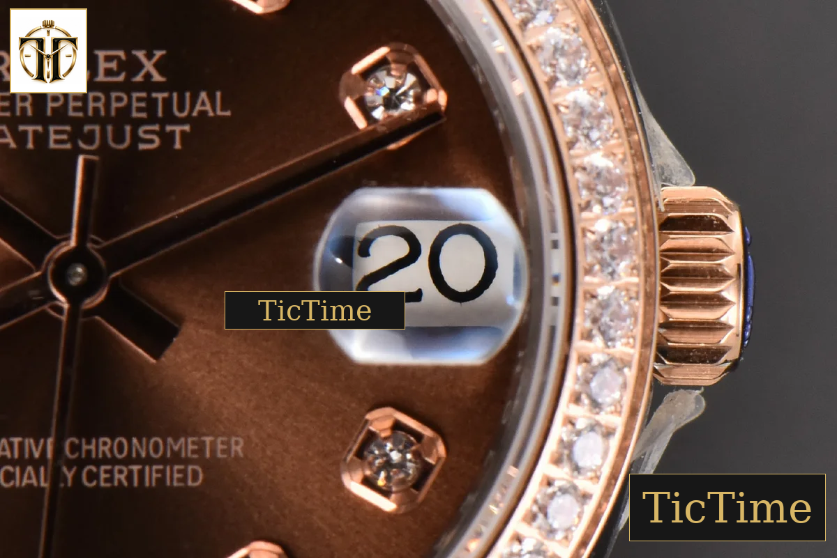 DateJust Ladies 904L 31mm WF RG/SS Diamond Brown Dial Diamond Marker Jubilee Bracelet A2671 — foto 9