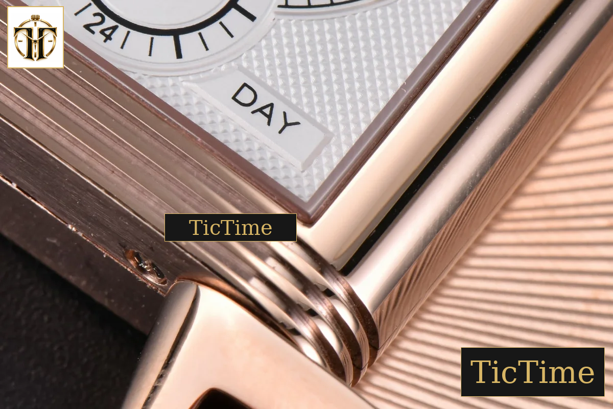 Master Reverso Tribute Small Seconds 30x47mm MGF RG Gray Dial Brown Leather Strap A854A — foto 23