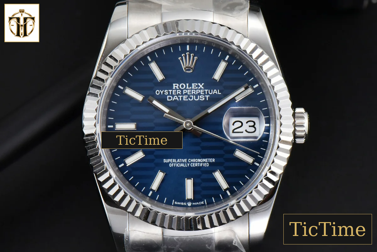 DateJust 36mm BPF Blue Motif Dial Oyster Bracelet A2824 — foto 2