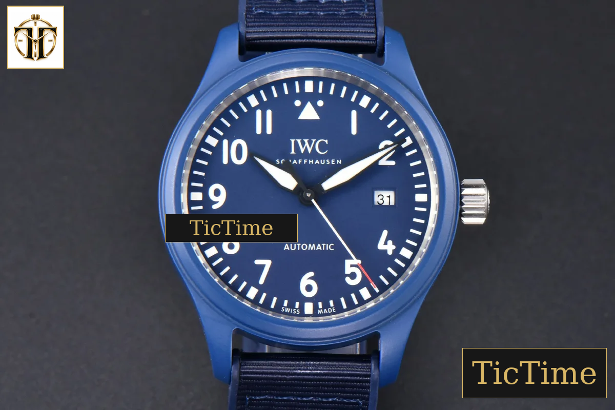 Pilot Laureus IW328101 41mm ZF Blue Ceramic Blue Nylon Strap A32111 — foto 22