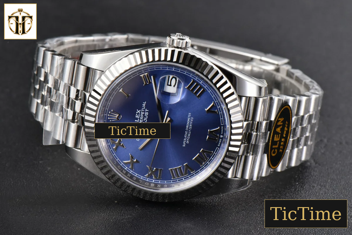 DateJust 126334 41mm Clean Factory Blue Roma Marker Jubilee Bracelet VR3235 — foto 16
