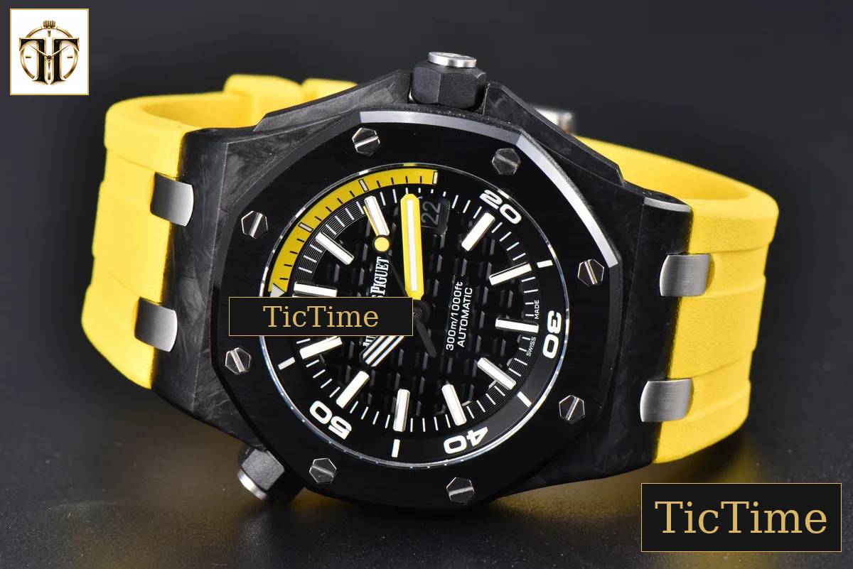 Royal Oak Offshore Diver 42mm IPF Black/Yellow Dial Yellow Rubber Strap MY9015 — foto 15