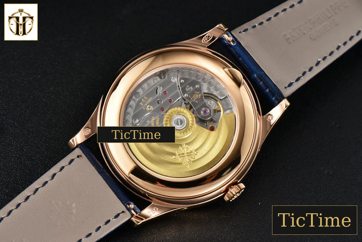 Annual Calendar Moonphase 5396 38.5mm ZF RG Blue Stick Dial Blue Leather Strap MY9015 — foto 15