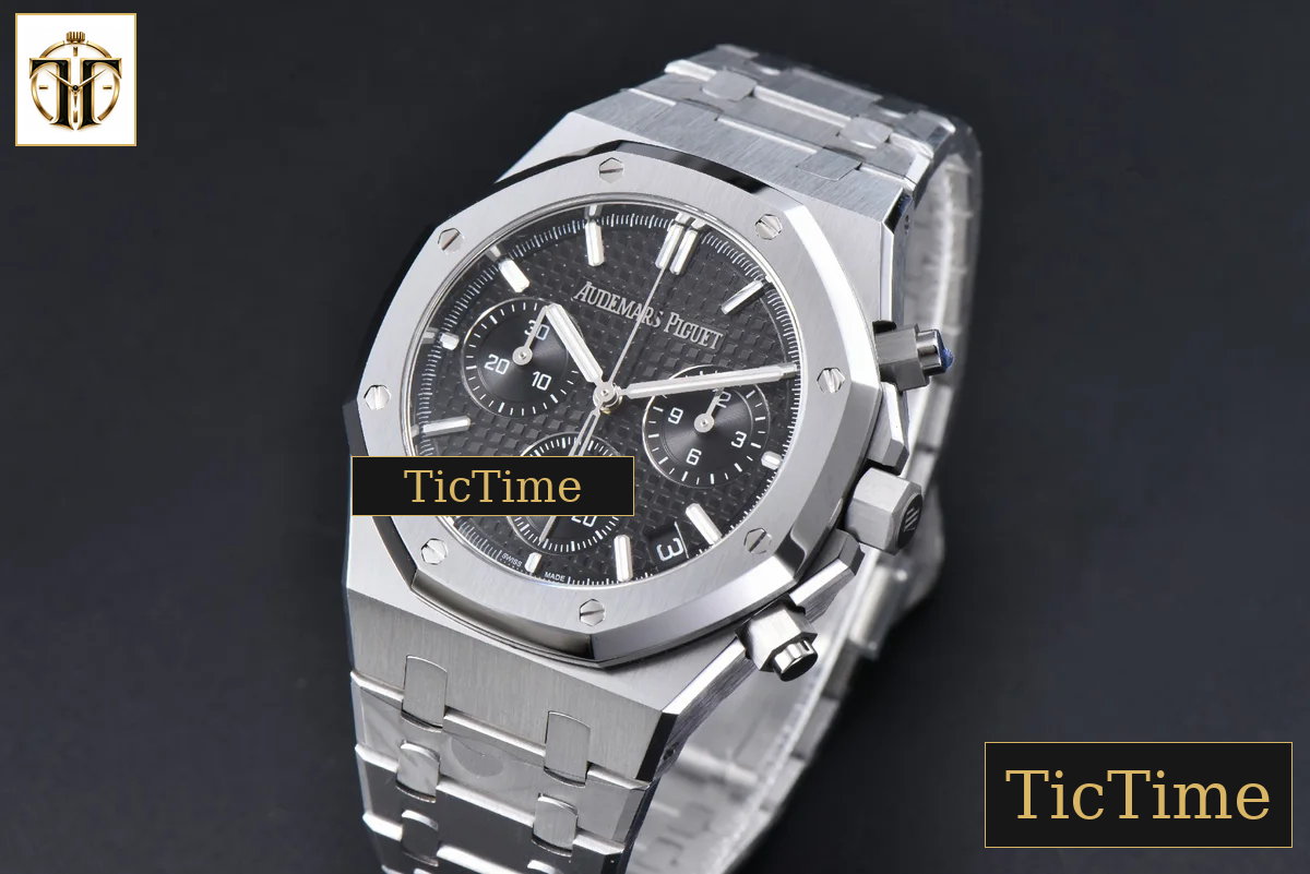 Royal Oak Chronograph 26240 41mm APSF Black Checkered Black Subdial SS Bracelet V1 SH4401 — foto 4