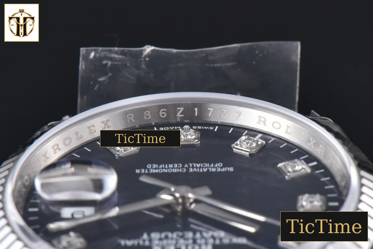 DateJust 904L 36mm VSF Blue Motif Dial Diamond Marker Jubilee VS3235 — foto 13