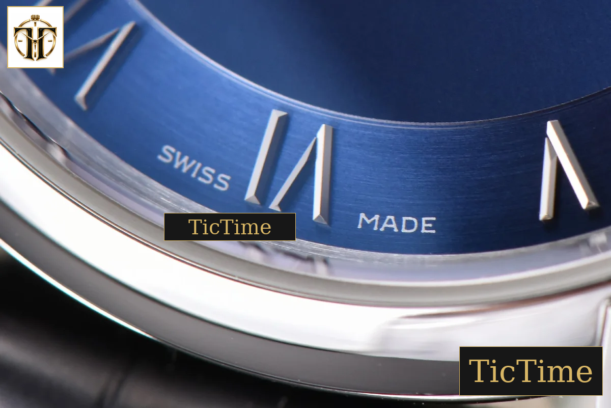 De Ville Hour Vision 41mm VSF Blue Dial Black Croco Strap A8500 — foto 12