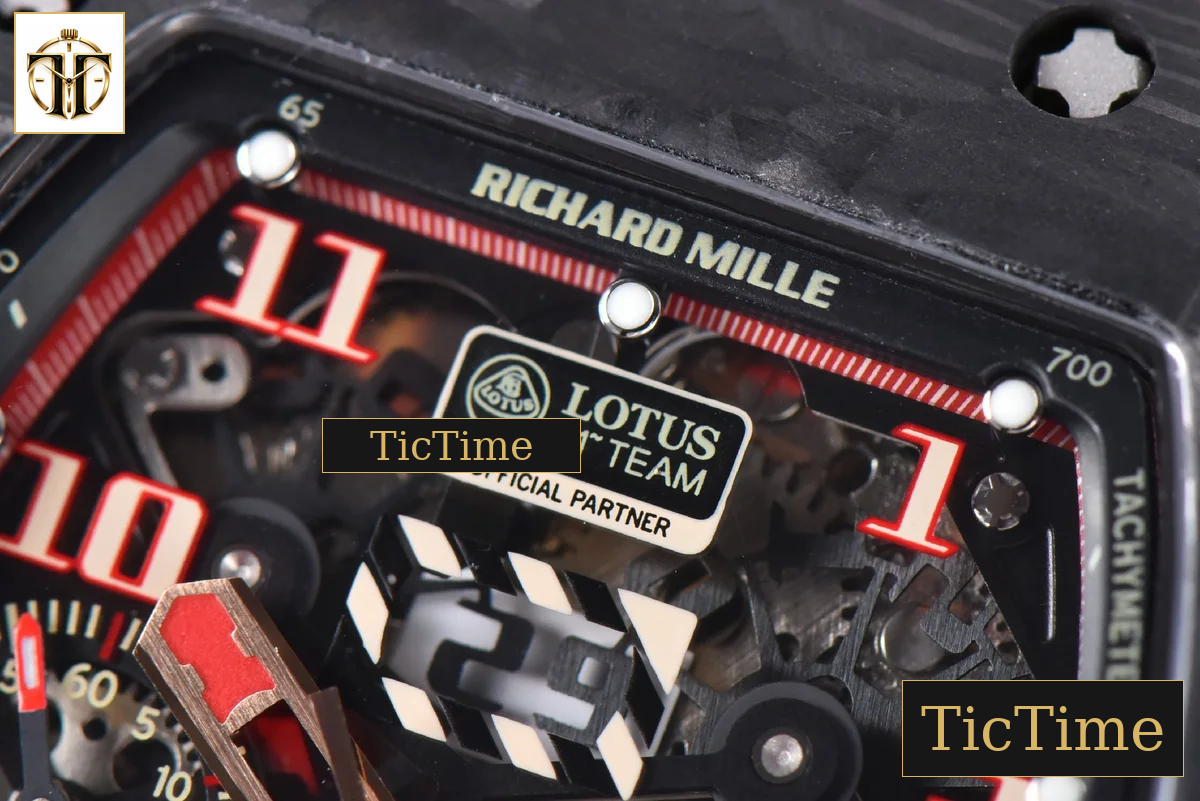 NTPT Chrono RM011 KVF Skeleton Dial Red Rubber Strap V2 A7750 — foto 5