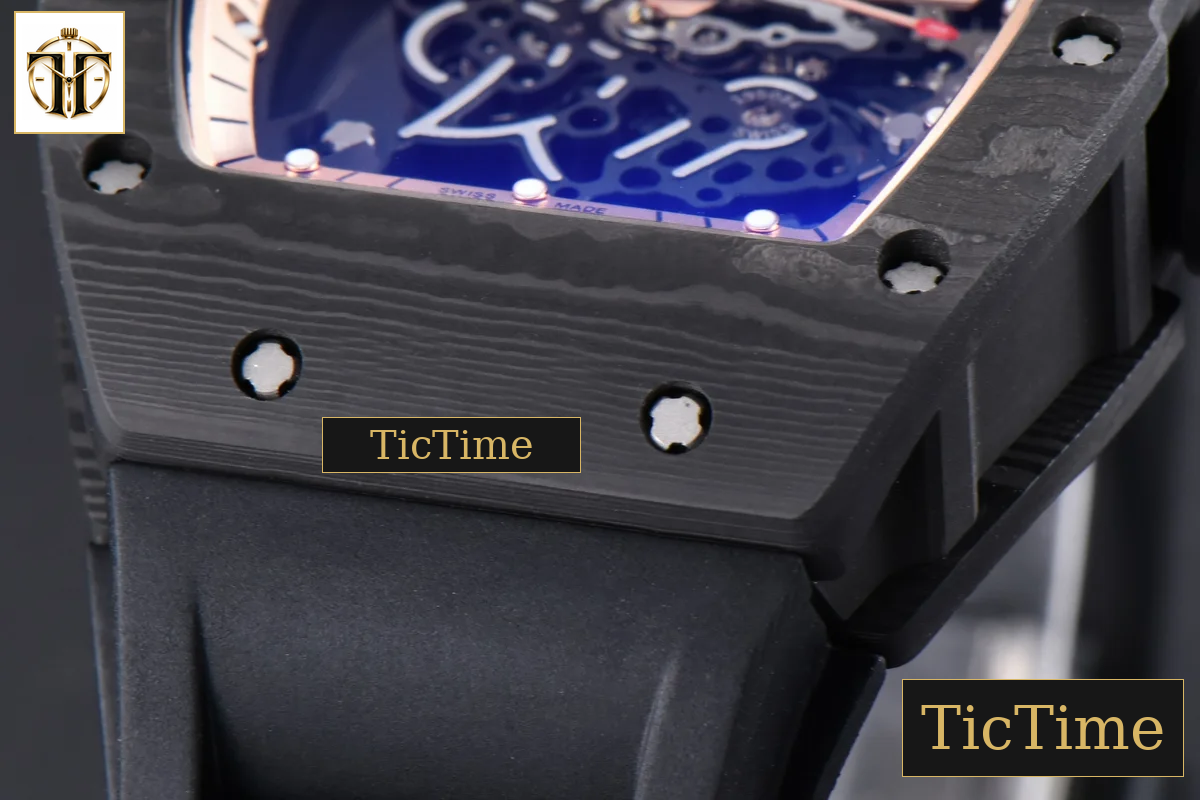NTPT RM055 43mm ZF RG Bezel Black Crown Black Rubber Strap V6 RMUL2 — foto 12