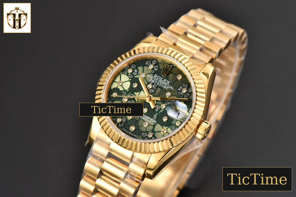 DateJust Ladies 904L 31mm WF YG Flowers Dial Oyster Bracelet A2671 — foto 4