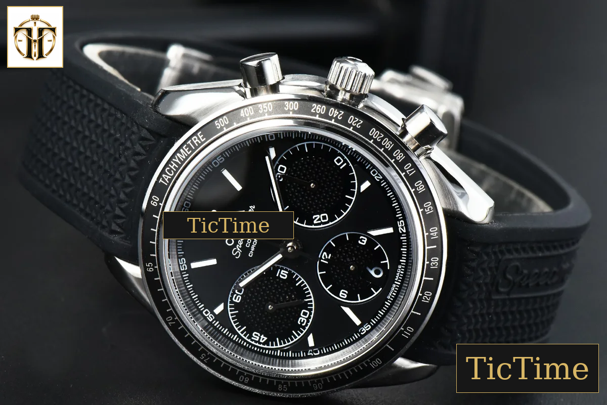 Speedmaster Racing Master 40mm HRF Black Dial Black Rubber Strap A7750 — foto 13