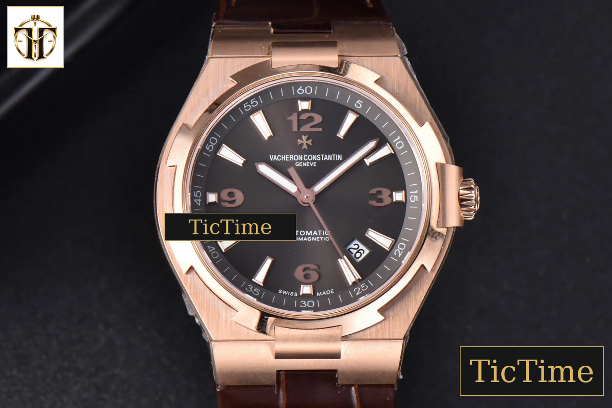 Overseas 47040 42mm MKF RG Brown Dial Leather Strap 9015 — foto 2