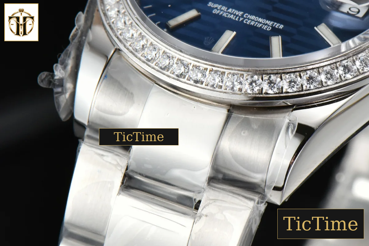DateJust 36mm BPF Diamond Blue Motif Dial Oyster Bracelet A2824 — foto 11