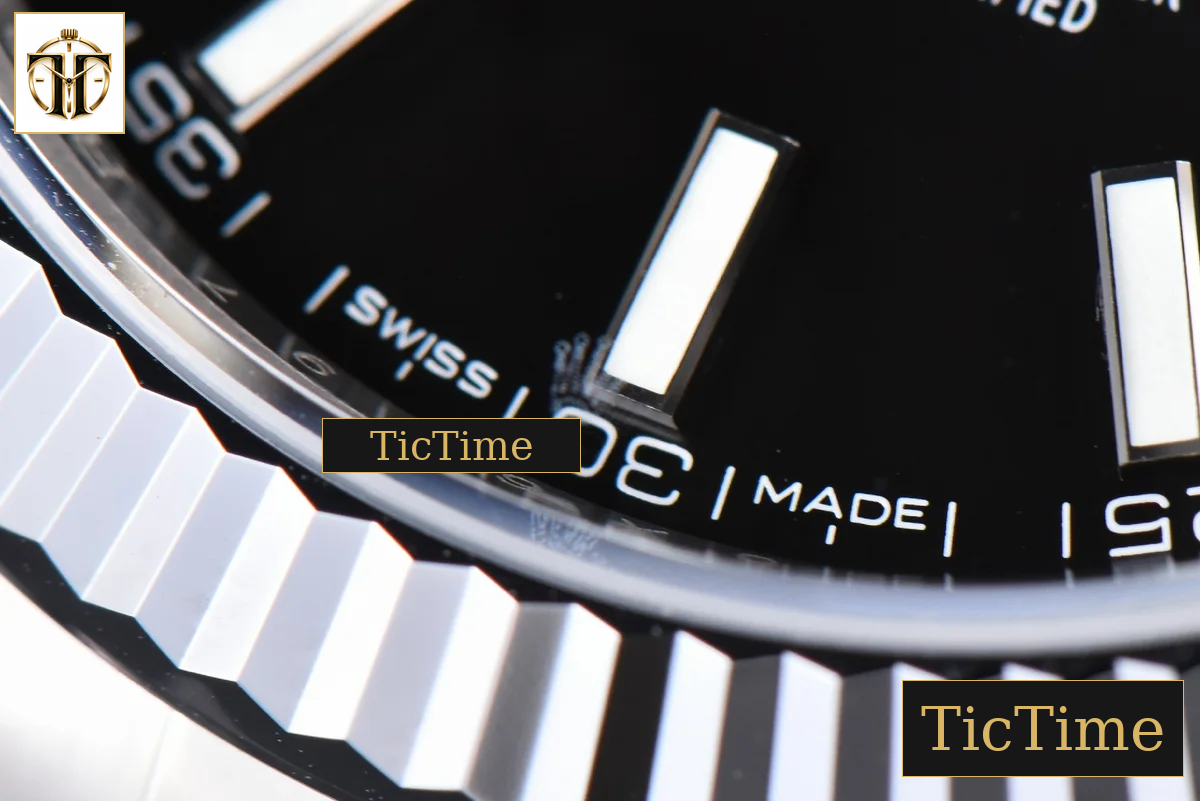 DateJust Fluted Bezel 126334 41mm VSF Black Dial Oyster Bracelet VS3235 — foto 8