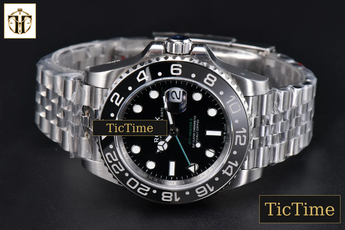 GMT Master II GRNR 904L 126710 40mm GMF Black/Gray Bezel Black Dial Jubilee Bracelet VR3285 — foto 19
