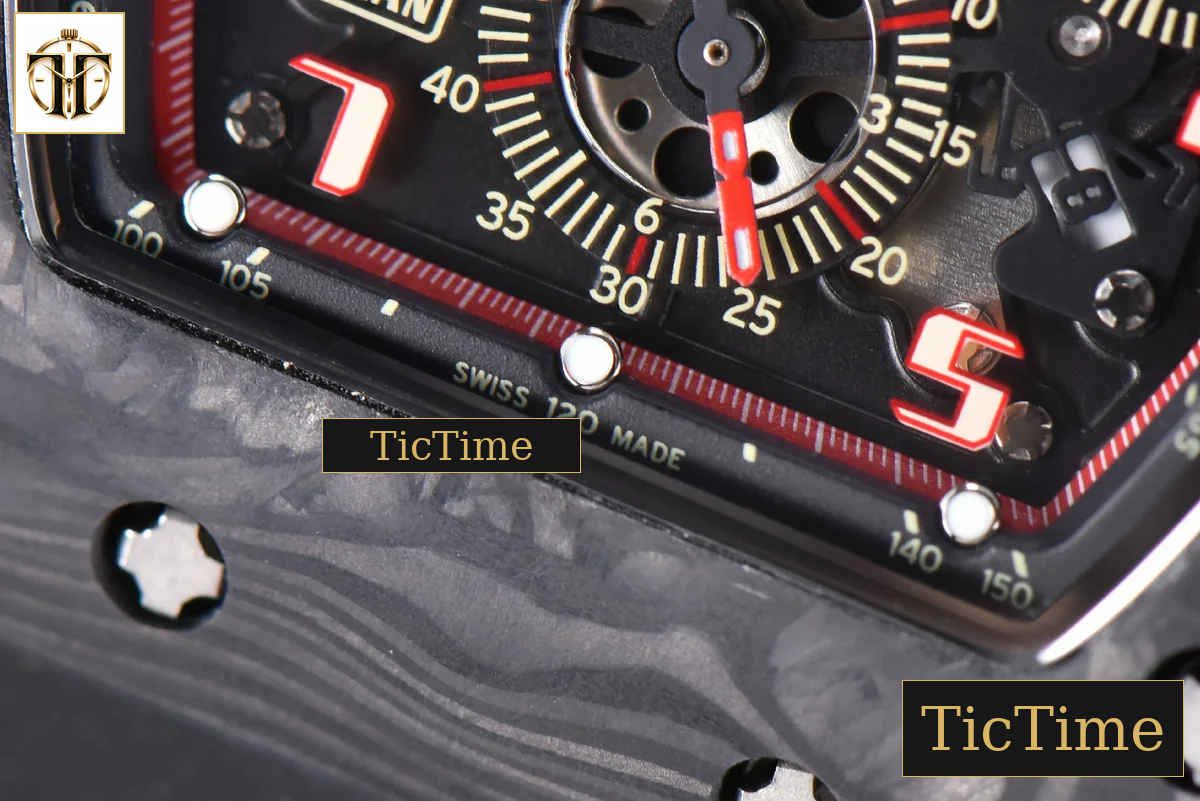 NTPT Chrono RM011 KVF Skeleton Dial RG Crown Black Rubber Strap V2 A7750 — foto 10