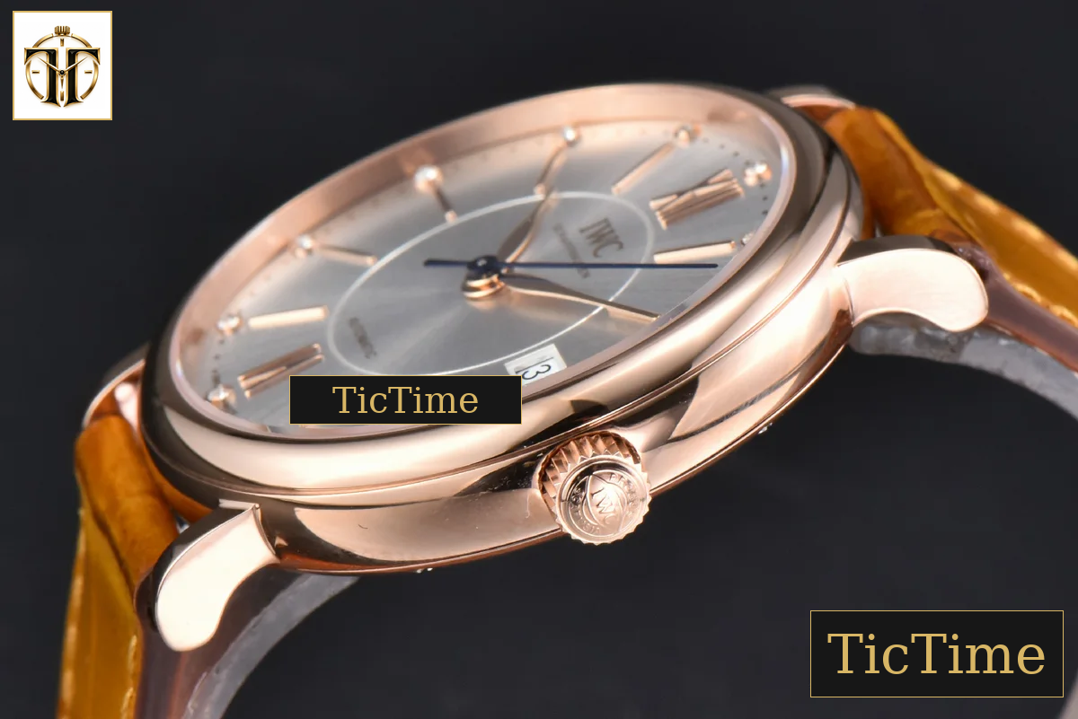 Portofino 37mm V7F RG Silver Dial RG Marker Brown Leather Strap A2892 — foto 11