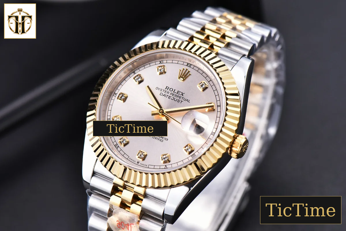 Datejust 41mm GMF YG/SS Silver Dial Diamond Marker Fluted Bezel Jubille Bracelet VR3235 — foto 5