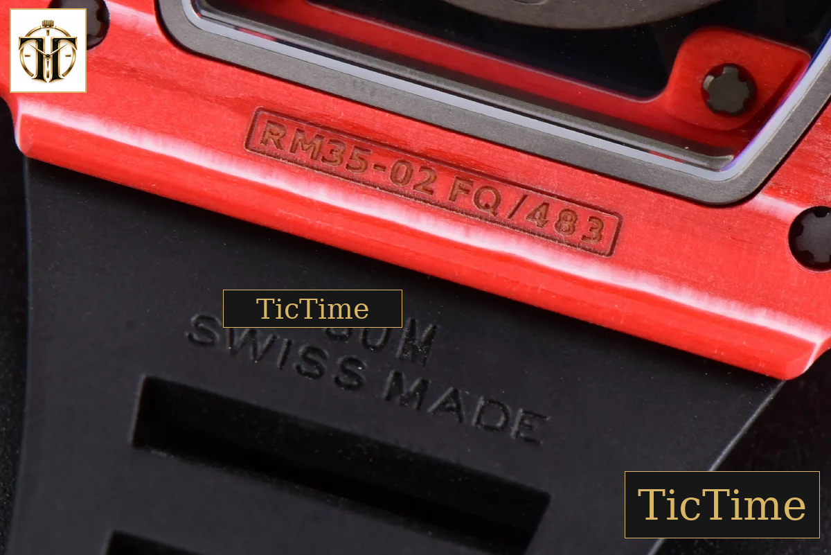 NTPT RM035-02 ZF Red Skeleton Dial Black Rubber Strap RMAL1 — foto 20