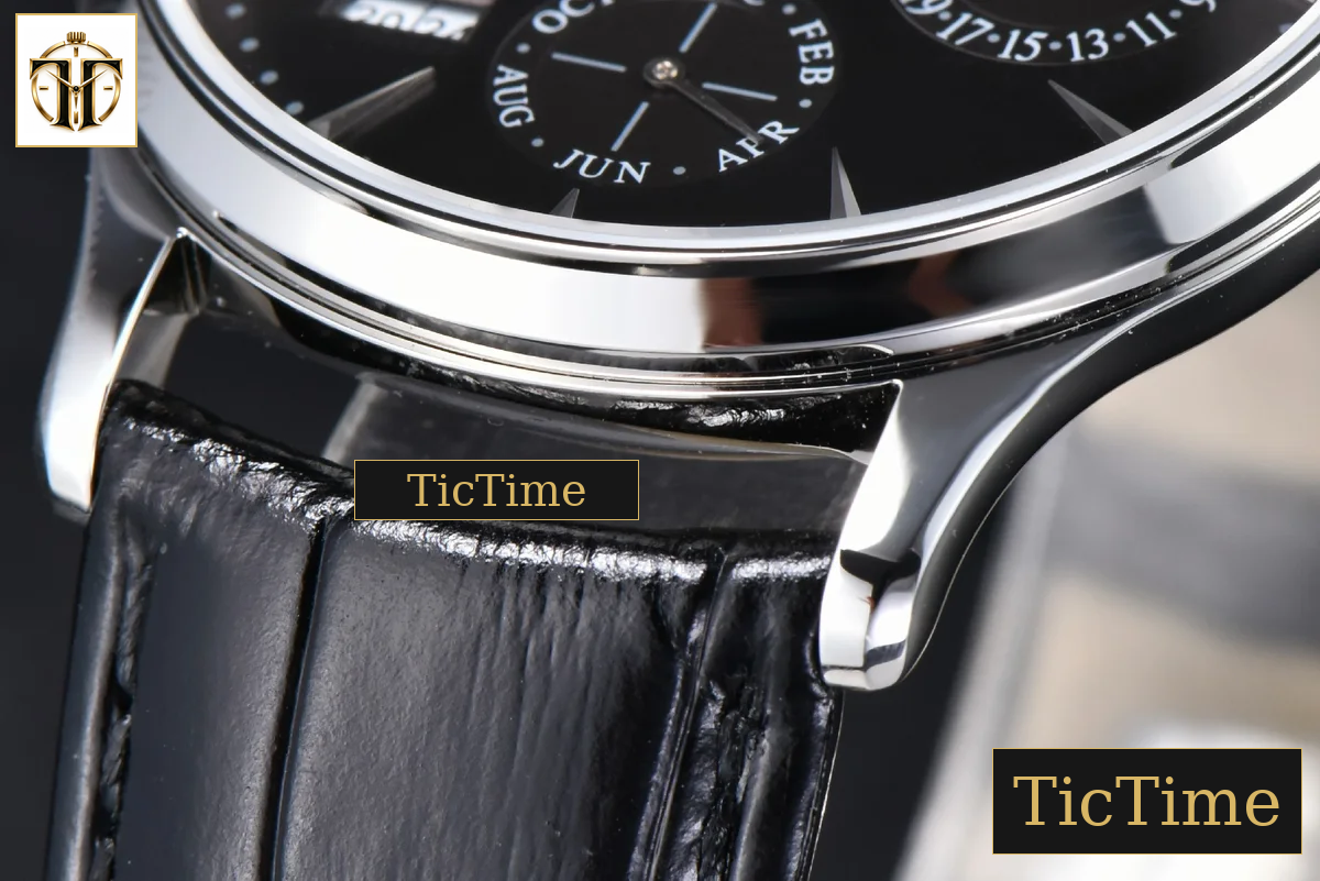 Master Ultra Thin Perpetual Calendar 39mm VRF SS grey Dial Black Leather Strap MY9015 — foto 10