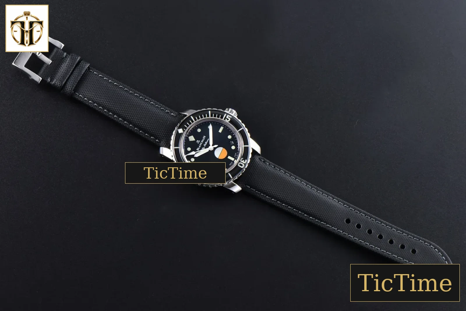 Fifty Fathoms 41mm ZF Black Dial Nylon Strap A23J — foto 30