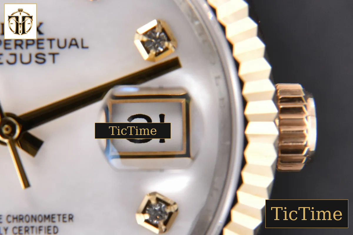 DateJust 904L 36mm GMF YG/SS Fluted Bezel White MOP Dial Diamond Marker Jubilee Bracelet VR3235 — foto 9