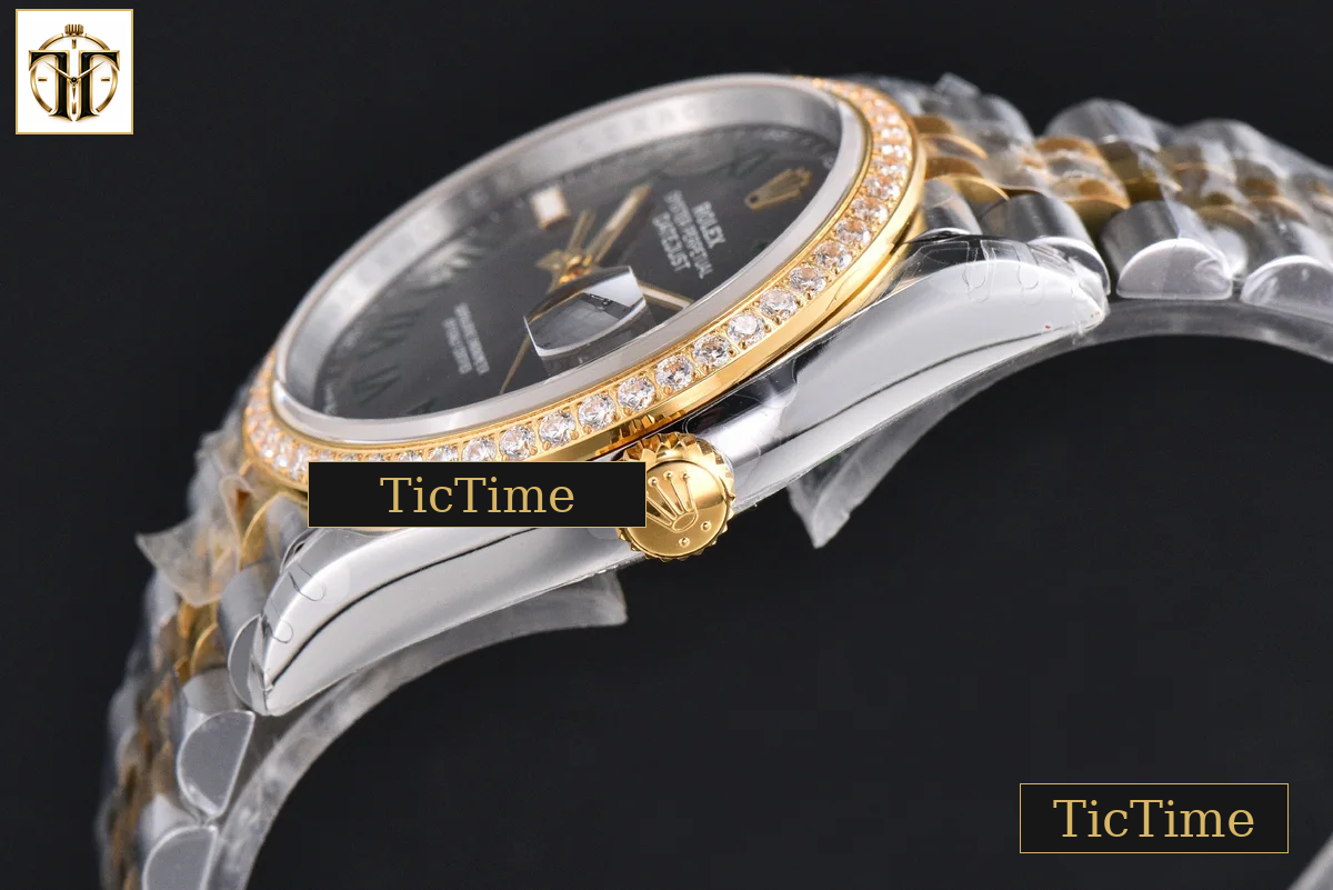 DateJust 126233 36mm VSF YG/SS Diamond Bezel Wimbleton Gray Dial Green Marker Jubilee Bracelet VS3235 — foto 12