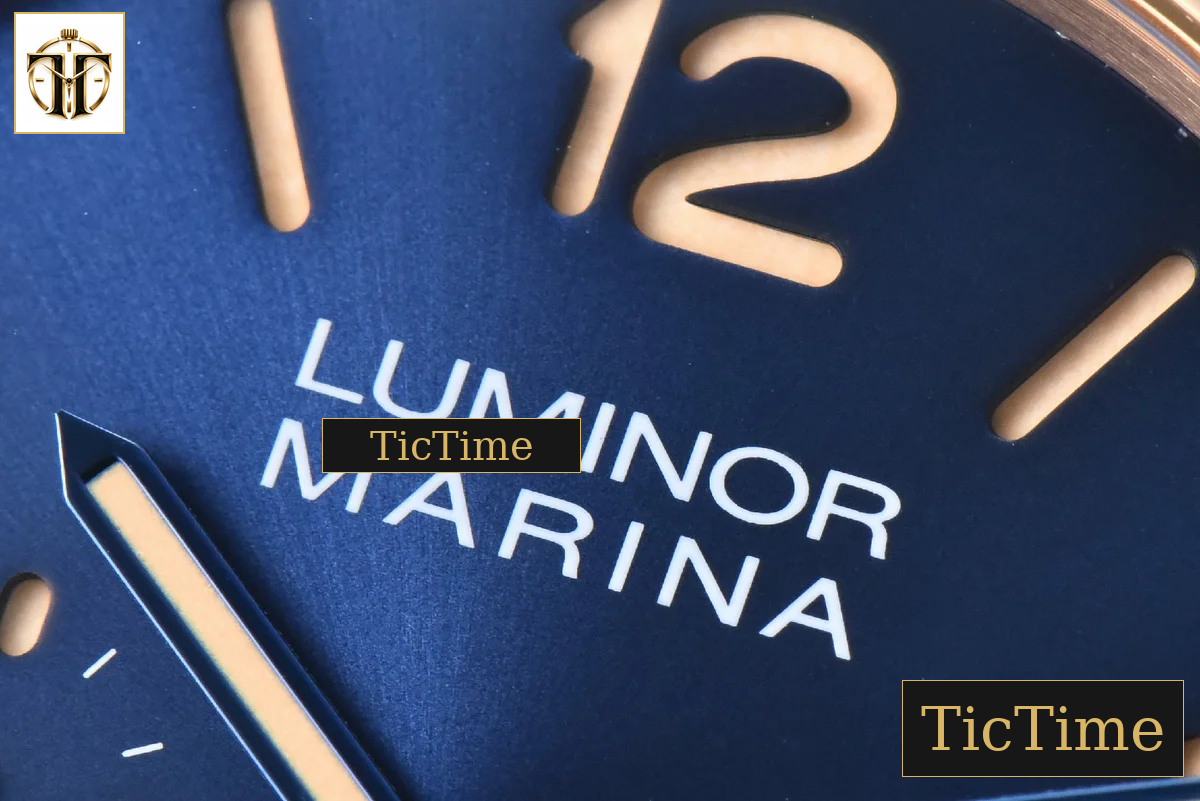 PAM1114 44mm TTF RG Blue Dial Blue Leather Strap P9010 — foto 5