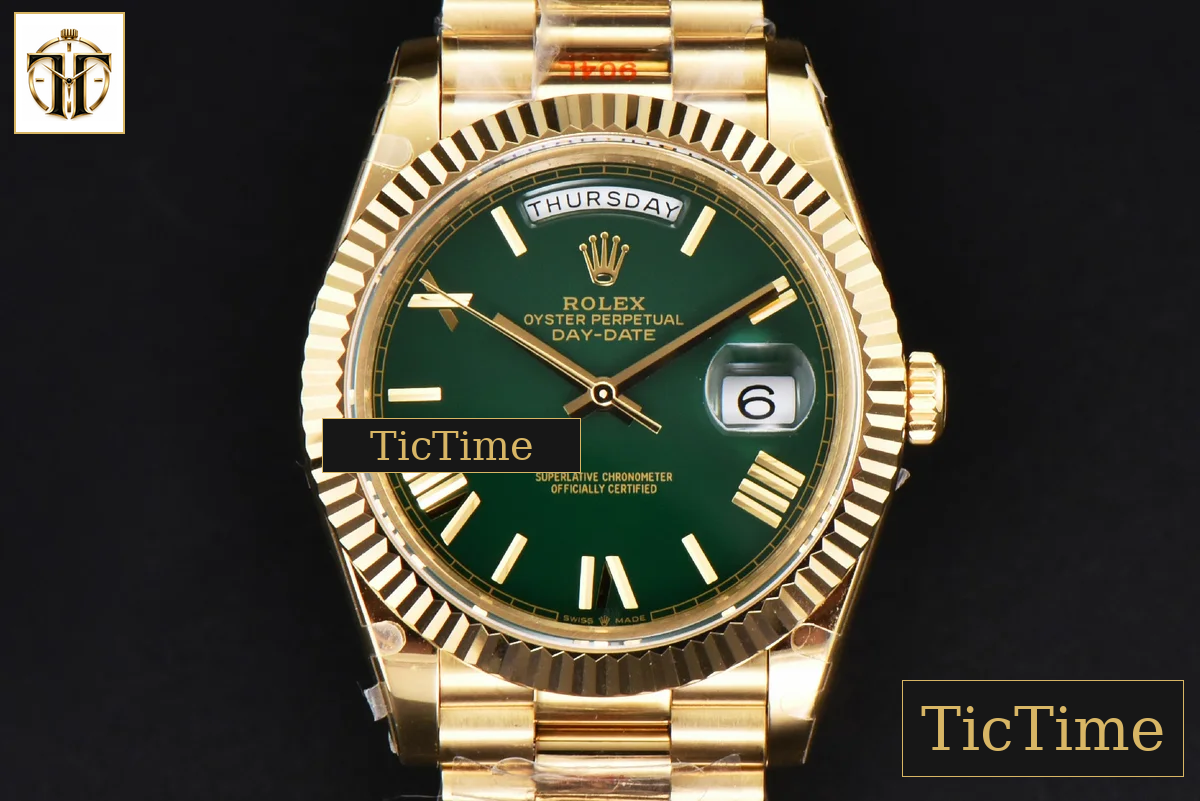 DayDate 904L 40mm GMF YG Green Dial YG Bracelet A3235 — foto 2