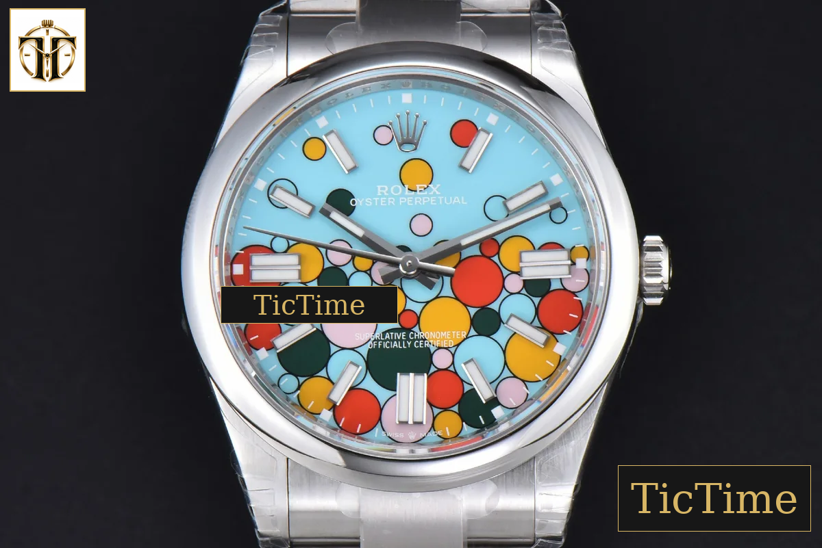 Oyster Perpetual 904L 124300 41mm VSF Tiffany Blue Celebration Ballon Dial SS Bracelet VS3235 — foto 2