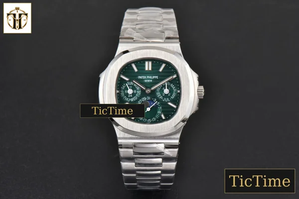 Foto frontal — Nautilus 5740 40mm TWF Green Dial SS Bracelet A240