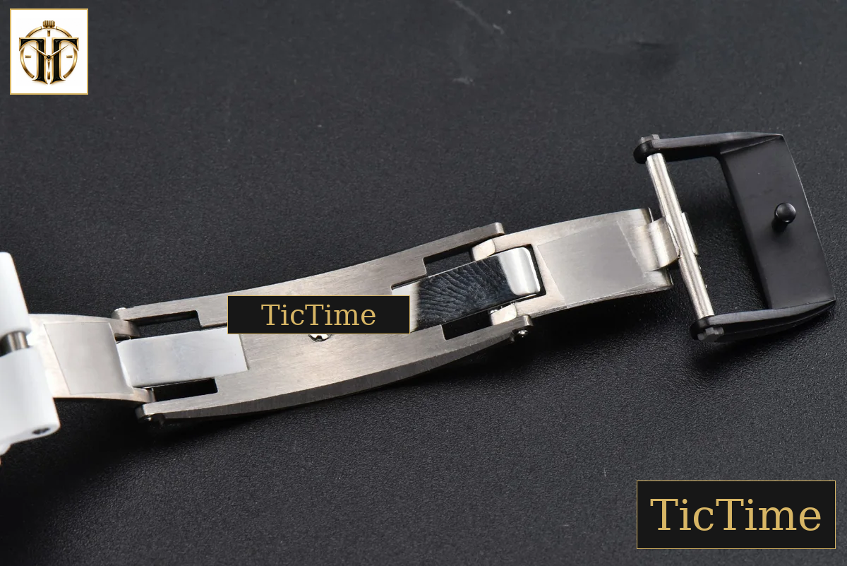 Bubba Watson RM055 42.7mm ZF Black NTPT White Skeleton Dial White Rubber Strap V6 NH05 — foto 16