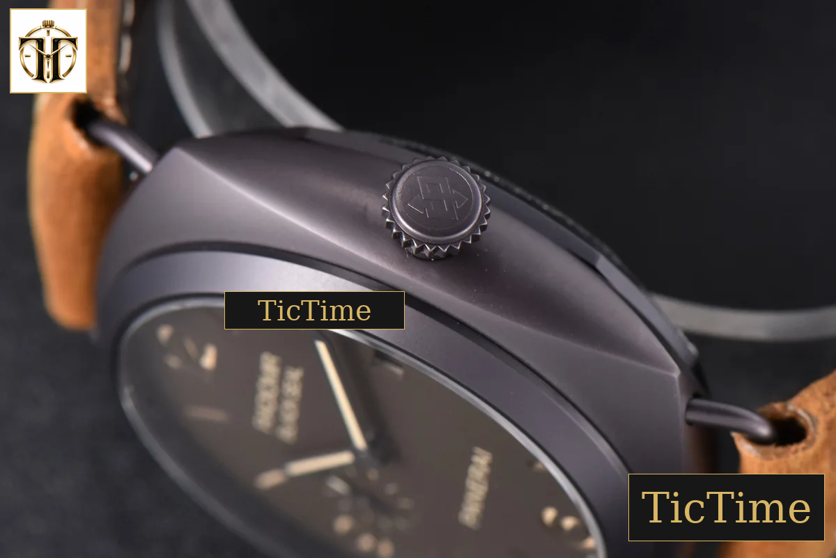 Radiomir PAM505 45mm VSF Black Seal Brown Dial Leather Strap P9000 — foto 12