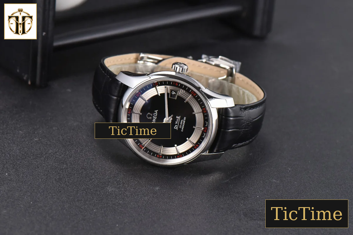 De Ville Hour Vision 41mm VSF Black/Silver Dial Black Croco Strap A8500 — foto 11