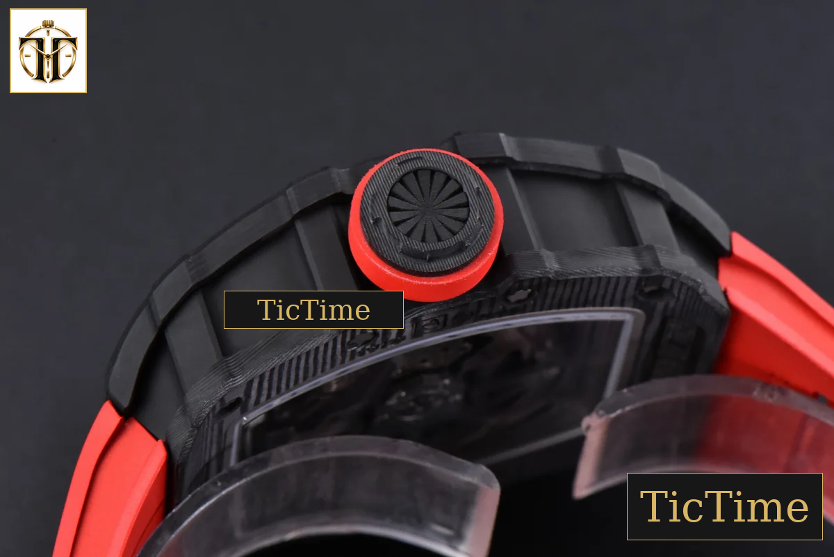 NTPT RM035-02 42mm ZF Skeleton Dial Red Rubber Strap NH05A — foto 16