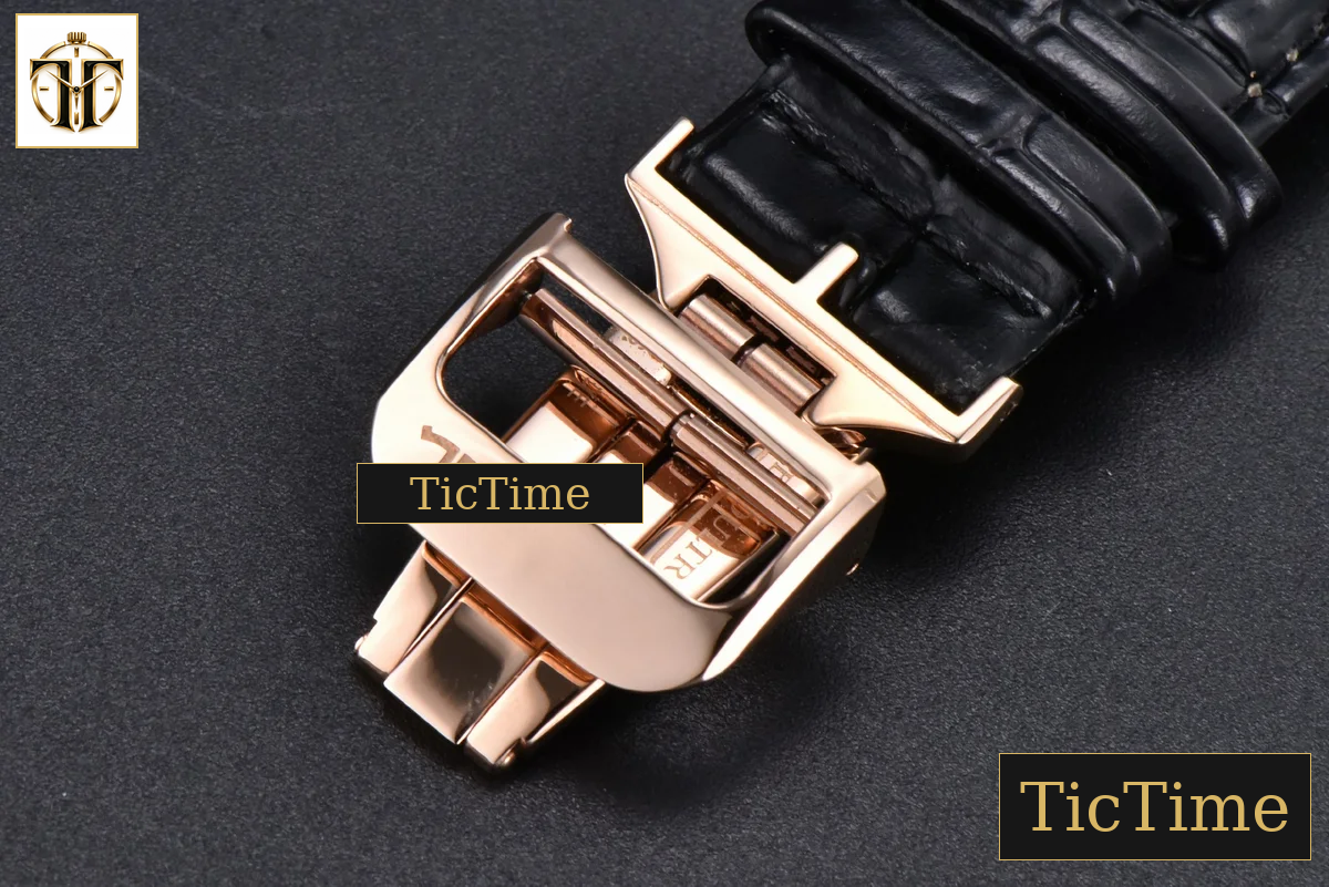 Master Reverso Tribute Small Seconds 30X47mm MGF RG White Dial RG Hands Black Leather Strap A854A — foto 32