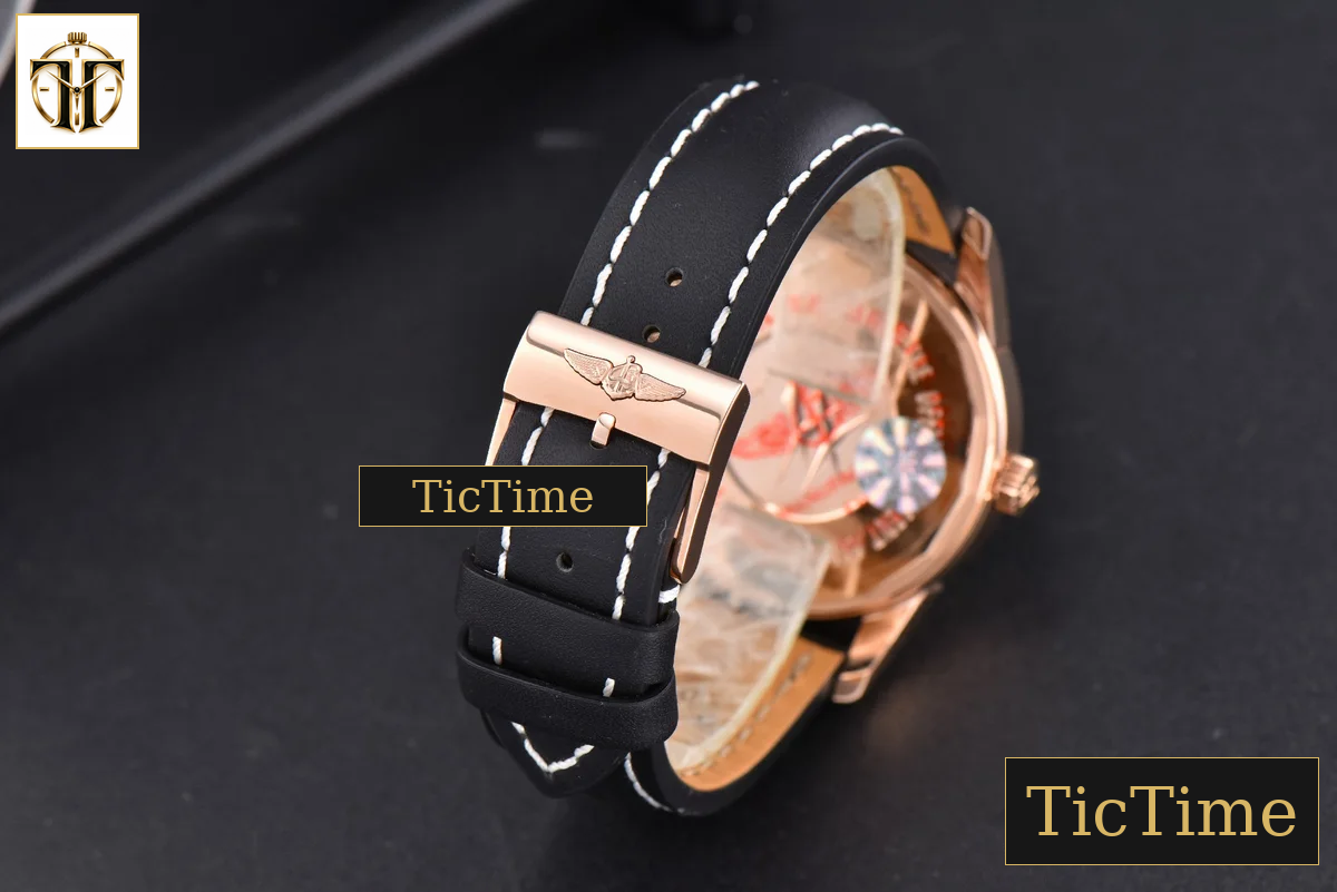 Transocean Day & Date 43mm V7F RG Black Dial Black Leather Strap CA145 — foto 26
