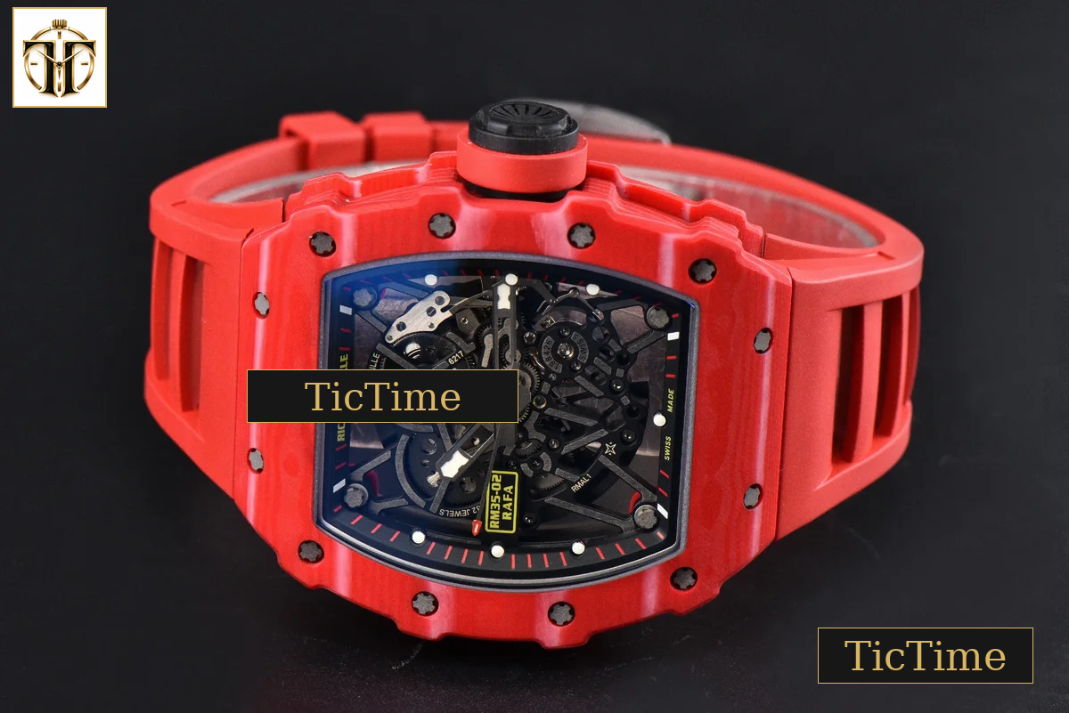 RM035-02 APSF Red NTPT Red Rubber Strap V2 (Free Sprung) RMAL1 — foto 15