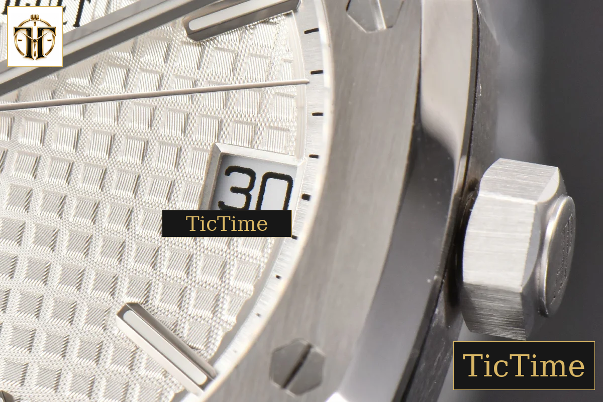 Royal Oak 15500 41mm ZF White Textured Dial SS Bracelet (V2 free sprung ) A4302 — foto 8