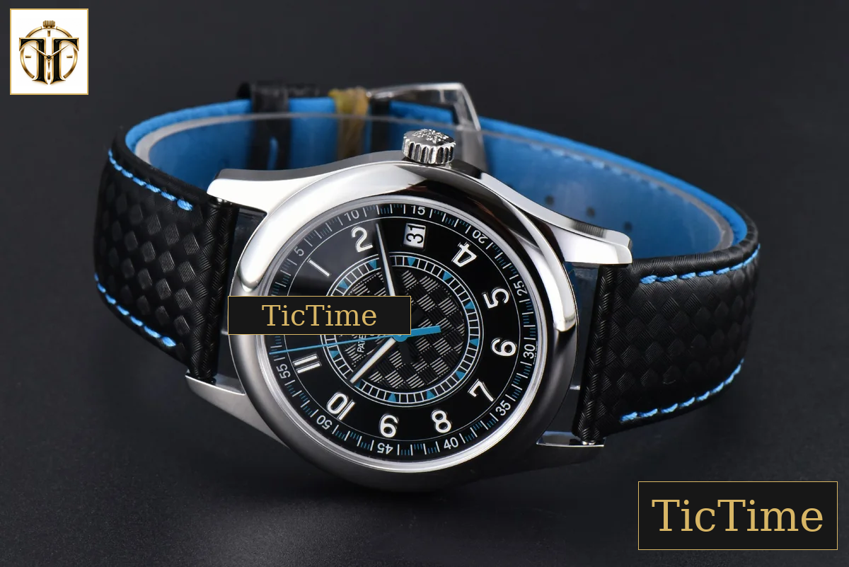 Calatrava 6007G 40mm ZF Black Dial Blue Hand Nylon Strap 9015 — foto 13