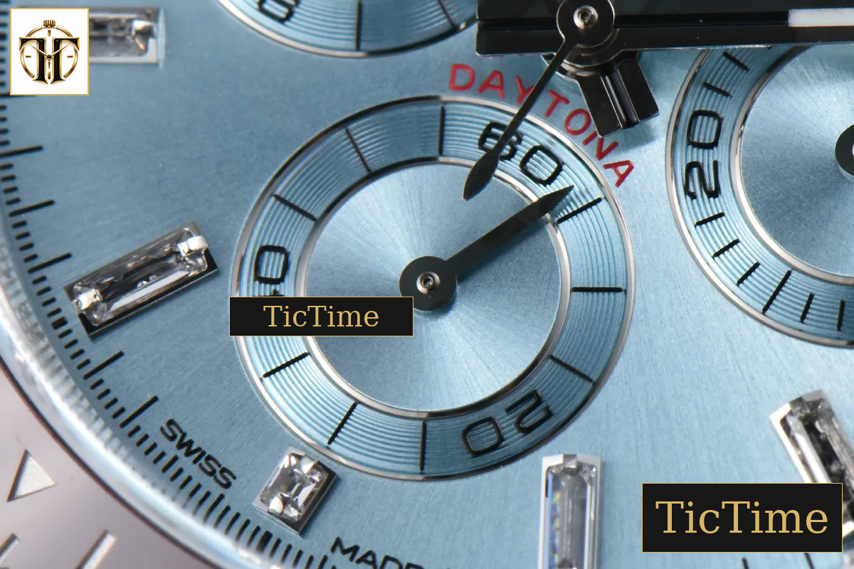 Daytona 116506 40mm Clean Factory Ice Blue Dial Moissanite Markers SS Bracelet SA4130 — foto 9