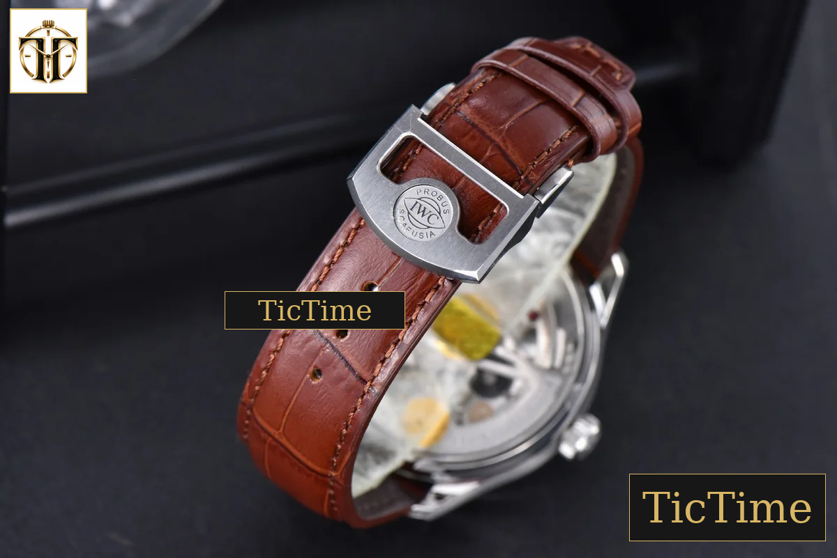 Portuguese PR IW500106 42mm ZF Gray Dial Brown Leather Strap A51011 — foto 22