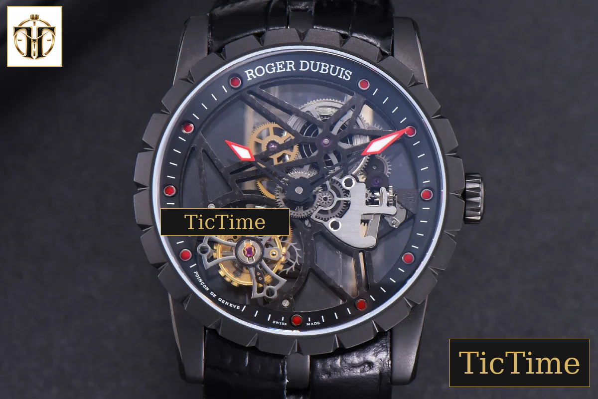 Excalibur Spider 47mm BBRF Skeleton Dial Black Leather Strap Flying Tourbillon Manual Wind — foto 2