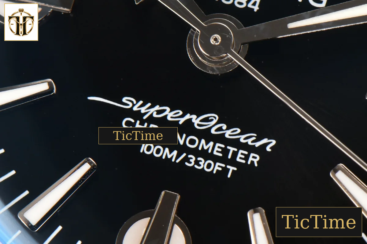 SuperOcean Heritage 42mm GF SS Black Ceramic Black Dial Mesh Bracelet A2824 — foto 8