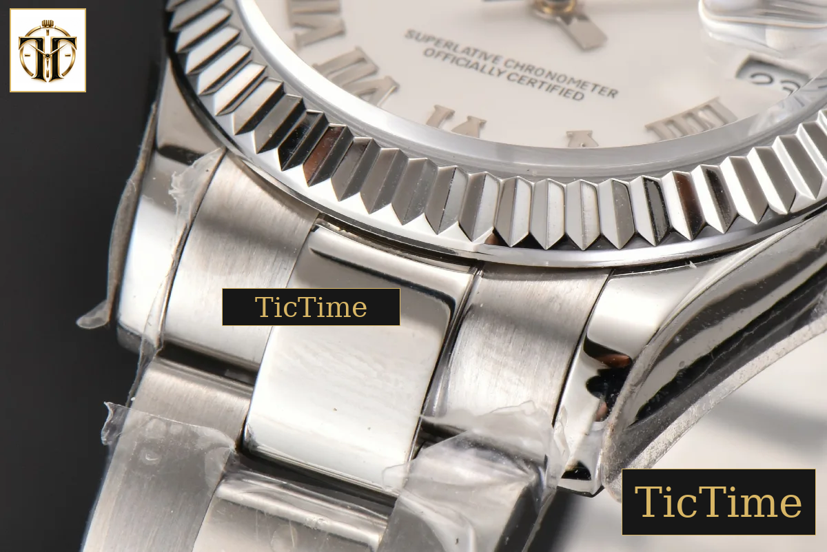 DateJust Ladies 904L 31mm WF White Dial Roma Marker Oyster Bracelet A2671 — foto 10