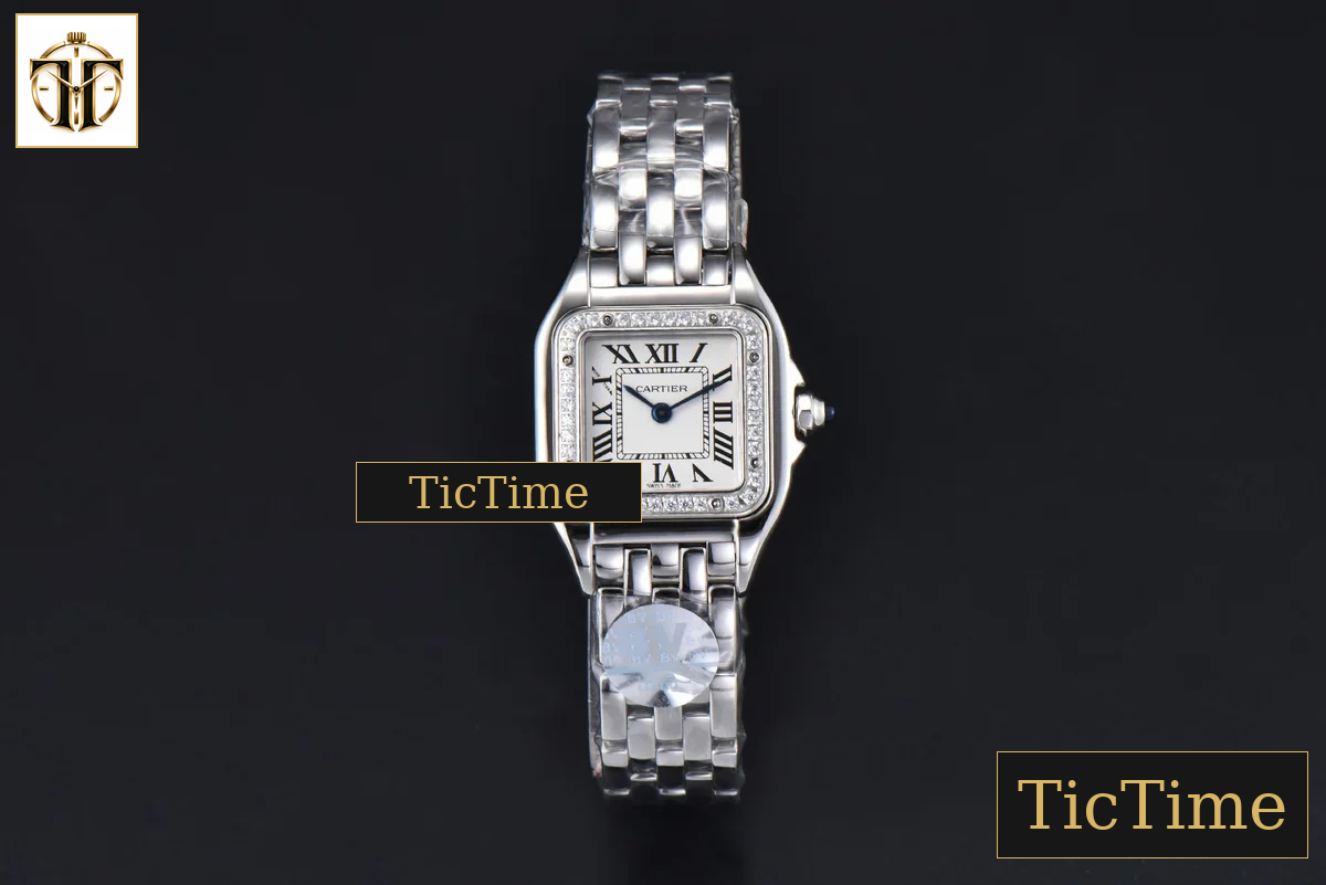 Panthère Secrete Ladies 22mm BVF SS Diamond Bezel White Dial SS Bracelet Ronda Quartz — foto 3
